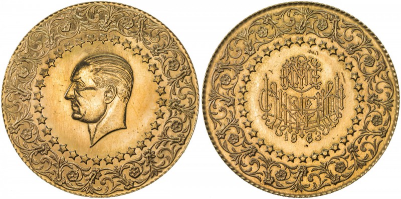 TURKEY: AV 500 kurush monnaie de luxe (35.05g), 1966, KM-874, head of Kemal Atat...