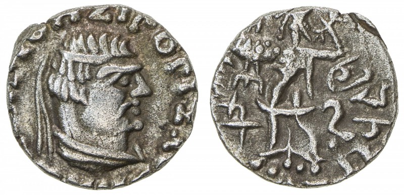 INDO-SCYTHIAN SATRAPS: Rajuvula, ca. 25-15 BC, AR drachm (2.38g), Senior-151.20D...