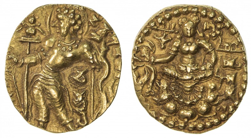GUPTA: Chandragupta II, 383-412, AV dinar (8.03g), Mitch-4796 ff, archer type: k...