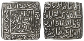 DELHI: Mubarakshah I, 1316-1320, AR square tanka (11.00g), Hadrat Dar al-Khilafa, AH719, G-D261, superb strike, choice EF.