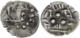 AMIRS OF MULTAN: uncertain governor, 8th/9th century, AR damma (0.66g), A-1510N, unread 3-line Arabic legend // uncertain word or name below the word ...