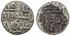 FATIMID OF MULTAN: al-'Aziz, 975-996, AR 1/5 dirham (damma) (0.50g), [Multan], ND, A-A708, Nicol-859, Isma'ili kalima // caliphal text nizar abu / man...