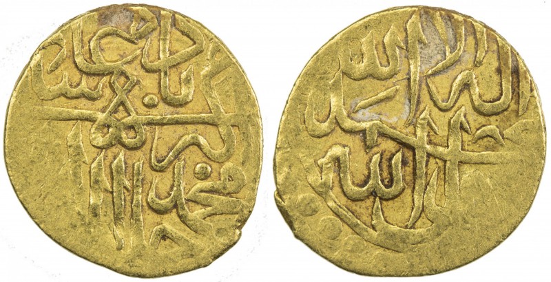 MUGHAL: Akbar I, 1556-1605, AV 1/12 mohur (0.94g), ND, KM-100.1, A-P2464.3, stru...