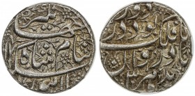 MUGHAL: Jahangir, 1605-1628, AR sawai rupee, Lahore, AH1017 year 3, KM-158.5, with the ta falak couplet on the reverse, attractive strike, without any...