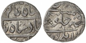 MUGHAL: Shah Alam Bahadur, 1707-1712, AR rupee (11.54g), Elichpur, AH1124 year 6/5, KM-348.15, 1 banker's mark, EF-AU.