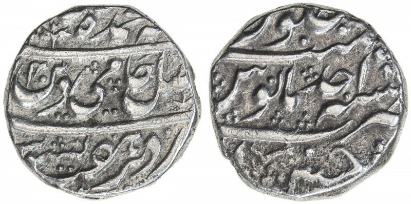MUGHAL: Shah Alam II, 1759-1806, AR rupee, Hasanabad, AH(11)74 year one (ahad), ...