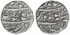 MUGHAL: Shah Alam II, 1759-1806, AR rupee, Hasanabad, AH(11)74 year one (ahad), KM-635, hami din obverse type, rare mint, minor porosity spot on rever...
