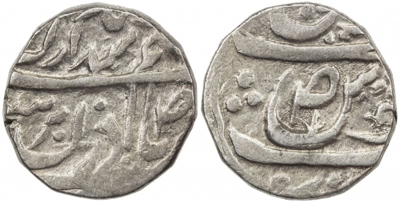 JIND: Gajpat Singh, 1763-1789, AR rupee (10.99g), "Sahrind", ND, KM-1, SS-271, T...