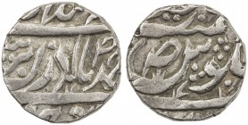 JIND: Sangat Singh, 1822-1834, AR rupee (10.98g), "Sahrind", ND, KM-—, SS-275, Temple-16, stylized kalgi between the U and S of jalus and group of 4 p...