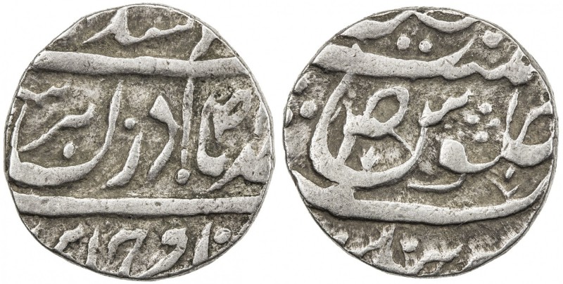 JIND: Sarup Singh, 1837-1864, AR rupee (11.00g), "Sahrind", ND, KM-—, SS-277, Te...