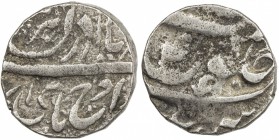 JIND: Ranbir Singh, 1887-1947, AR rupee (11.03g), "Sahrind", ND, KM-—, SS-—, Temple—, late calligraphic style, using old dies, with an arrow-like symb...