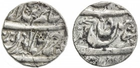 KAITHAL: Lal Singh, 1781-1819, AR rupee (11.15g), "Sahrind", VS185(1) (retrograde), KM-10, SS-291b, obverse rosette off flan, without any pellets betw...