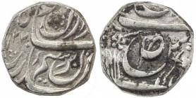 KAITHAL: Lal Singh, 1781-1819, AR rupee (11.10g), "Sahrind", AH1220, KM-10, SS-—, 6-pellet rosette in the letter N of bichun and full date on the obve...