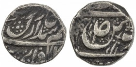 KAITHAL: Lal Singh, 1781-1819, AR rupee (11.04g), "Sahrind", DM, KM-10, SS-—, 6-pellet rosette in the letter N of bichun and full date on the obverse,...