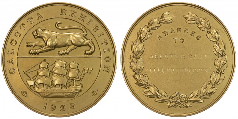 BRITISH INDIA: George V, 1910-1936, AV medal (72g), 1923, Pud-923.2, 43mm, matte...