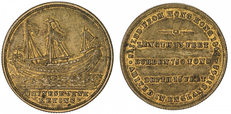 CHINA: AE medal, 1848, BHM-2324, 24mm, medal by Thomas Halliday, "Voyage of the ...