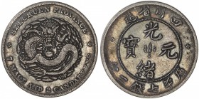 SZECHUAN: Kuang Hsu, 1985-1908, AR dollar, ND (1901-08), Y-238, L&M-345, narrow face dragon type, VF.