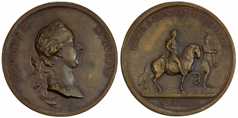 AUSTRIA: Joseph II, 1765-1790, AE medal (52.85g), 1769, Slg. Montenuevo-1996 (AR...