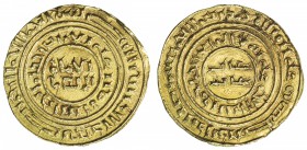 CRUSADER KINGDOMS: Anonymous, ca. 1160-1200, AV bezant (3.62g), A-730, Ma-4., completely blundered mint and date based on type of al-Amir, EF. Crusade...
