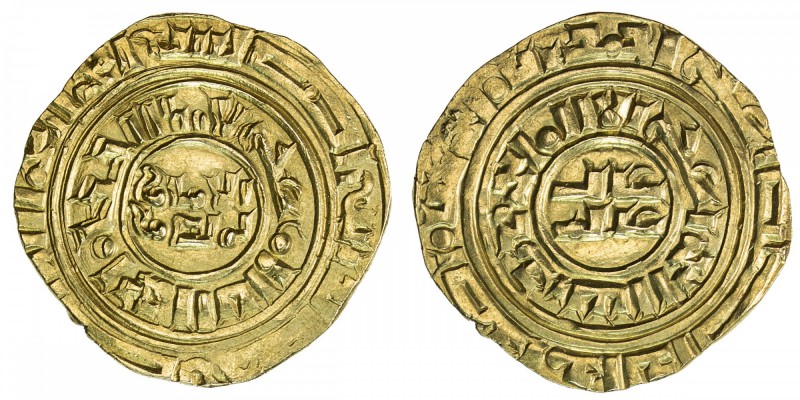 CRUSADER KINGDOMS: Anonymous, ca. 1200-1260, AV dinar (4.01g), "Misr" ND, Ma-5, ...