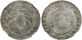 GLÜCKSTADT: Christian V, 1670-1699, AR krone, 1693, Dav-3679, NGC graded AU53. Glückstadt remained a possession of the Danish Crown until its defeat i...