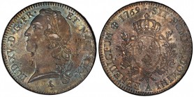 FRANCE: Louis XV, 1715-1774, AR ecu, 1769-A, KM-512, deep toning with blue near the lettering, a lovely example! PCGS graded MS62 (Secure Holder). Thi...