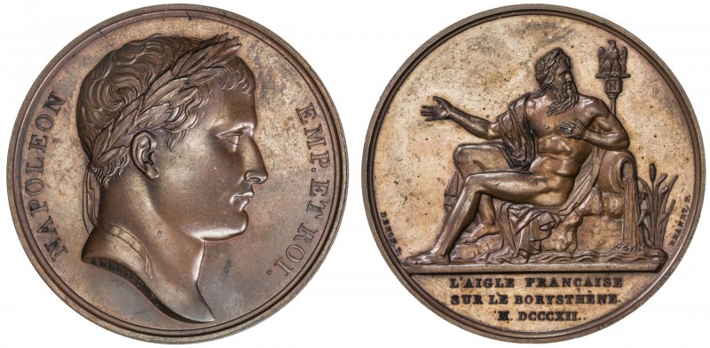 FRANCE: Napoleon I, Emperor, 1804-1814, AE medal, 1812, Bramsen-1158; Julius-251...