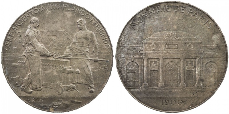 FRANCE: Third Republic, medallic AR 5 francs, 1900, MdP III/298B, 37mm, Universa...