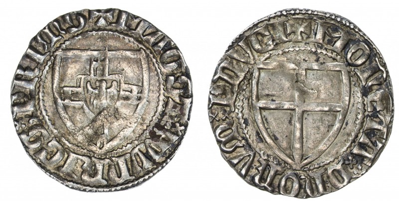 TEUTONIC ORDER: Wynrich Van Kniprode, 1351-1382, AR schilling (1.71g), Marienbur...