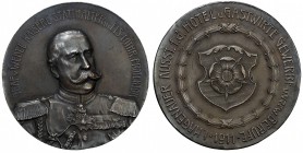 GERMANY: AR medal, 1911, 50mm, silver medal by Isler, Strasbourg, GRAF v. WEDEL KAISERL. STATTHALTER in ELS-LOTHR. PROTEKTOR, bust in military uniform...