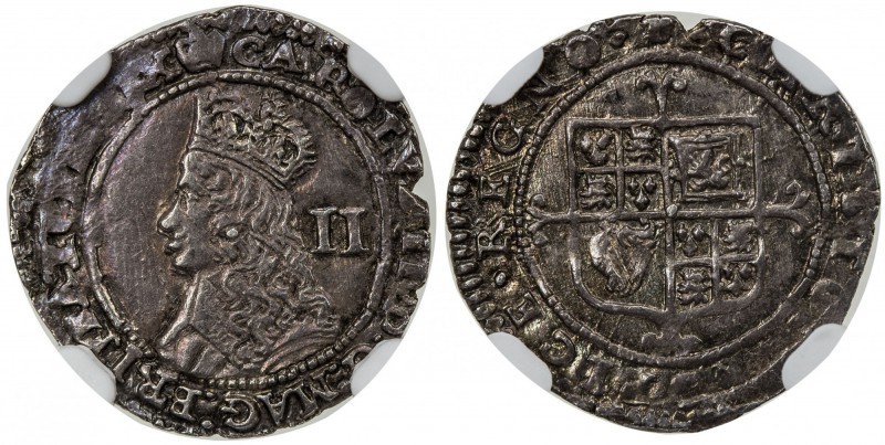 ENGLAND: Charles II, 1660-1685, AR twopence, London mint, ND, KM-399, Bull-327, ...