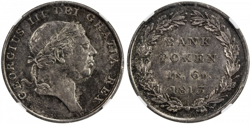 GREAT BRITAIN: George III, 1760-1820, AR 1 shilling 6 pence (18 pence), Soho min...