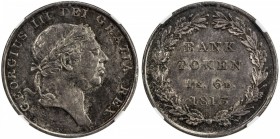 GREAT BRITAIN: George III, 1760-1820, AR 1 shilling 6 pence (18 pence), Soho mint, 1813, KM-Tn3, ESC-976, NGC graded MS62.