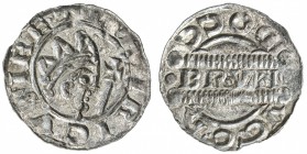 FRIESLAND: Bruno III, 1038-1057, AR denar (0.57g), Dannenberg-502, right facing bust with scepter + HENRICVS IE // VREI (retrograde) - LIVN, a superb ...