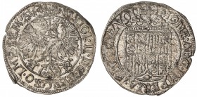 ZWOLLE: Dutch Republic, AR 6 stuivers, ND (1601), KM-15, citing the Holy Roman Emperor Rudolph II, EF.