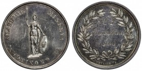 NETHERLANDS: AR medal, 1900, 40mm, Minerva Art Academy in Groningen, silver prize medal by F. de Vries Jr., MINERVA TE GRONINGEN AKADEMIE around stand...