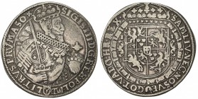 POLAND: Zygmunt III Vasa, 1589-1632, AR thaler (28.07g), 1630, KM-48.1, Dav-4316, mintmaster II, with bull's head shield of the treasurer Hormolaus Li...