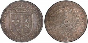 SCOTLAND: James VI, 1567-1625, AR counter, ND [1579], MI-I, 129/78, 29mm, Mary Queen of Scots, MARIA D G SCOTOR REGINA FRAN DOI, crowned impaled arms ...