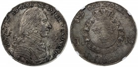 SWEDEN: Gustav IV Adolph, 1792-1809, AR riksdaler, 1805, KM-561, mintmaster OL, lovely iridescent toning! NGC graded MS64