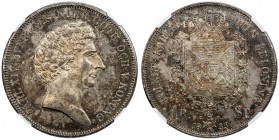 SWEDEN: Karl XV, 1859-1872, AR riksdaler, 1835, KM-632, mintmaster CB, attractive deep tone, NGC graded MS63.