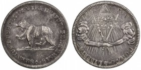 BERN: Canto, AR sechzehnerpfennig (56.11g), 1743, cf. Schweizer Medaillen-629/630, Roesle-[48], thick double thaler weight, SENATUS ET SEDECIM VIRI RE...