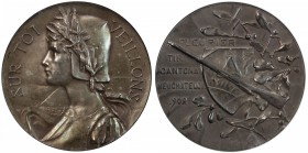 NEUCHÂTEL: AR medal, 1900, Richter-986a, 45mm; Neuchâtel Shooting Festival: SUR TOI VEILLONS, female bust left // rifle before shield; the festival wa...