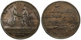 SIERRA LEONE: AE penny token, [1814], KM-Tn1, WE ARE ALL BRETHREN / SLAVE TRADE ABOLISHED / BY GREAT BRITAIN / 1807, a British official and a tribal l...