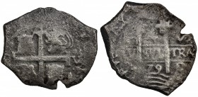 BOLIVIA: Carlos II, 1665-1700, AR 4 reales (8.69g), Potosi (16)79, KM-25, from the wreck of the Consolación, sunk in 1681 off Santa Clara Island, Ecua...