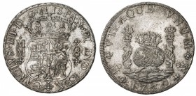 MEXICO: Carlos III, 1759-1788, AR 8 reales, 1762-Mo, KM-105, "Columnario" or "Pillar dollar", assayer MM, light surface hairlines, EF.