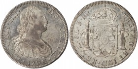 MEXICO: Carlos IV, 1788-1808, AR 8 reales (26.93g), 1796-Mo, KM-109, assayer FM, lustrous AU.
