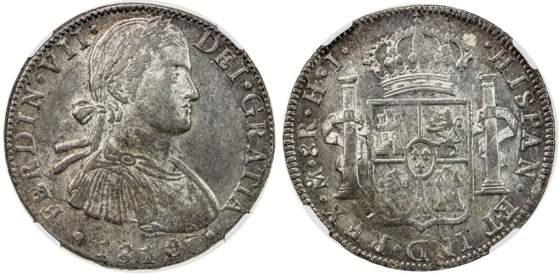 MEXICO: Fernando VII, 1808-1821, AR 8 reales, 1810/09-Mo, KM-110, assayer HJ, NG...