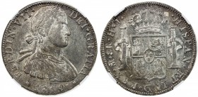 MEXICO: Fernando VII, 1808-1821, AR 8 reales, 1810/09-Mo, KM-110, assayer HJ, NGC graded AU55.