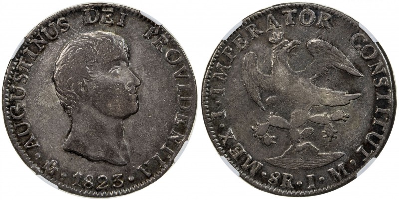 MEXICO: Augustin I Iturbide, 1822-1823, AR 8 reales, 1823-Mo, KM-310, Hubbard pg...