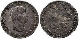 MEXICO: Augustin I Iturbide, 1822-1823, AR 8 reales, 1823-Mo, KM-310, Hubbard pg. 26, assayer JM, short uneven truncation type, variety 4C (Hubbard), ...